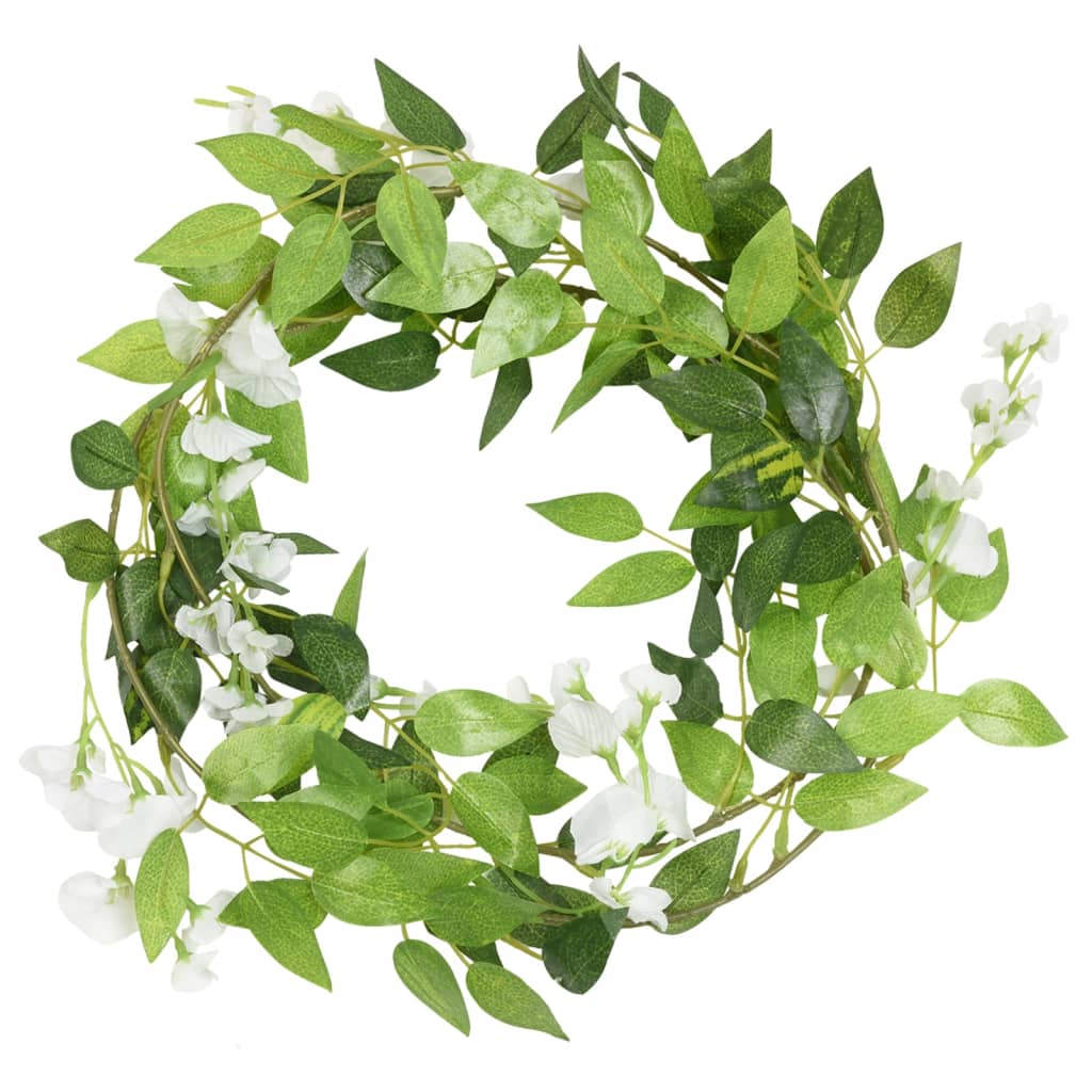 Christmas Flower Garlands 6 Pcs 200 Cm