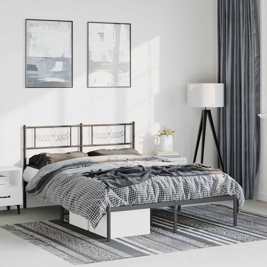 Metal Bed Frame Without Mattress 183X213Cm