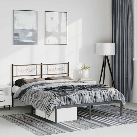 Metal Bed Frame Without Mattress 183X213Cm