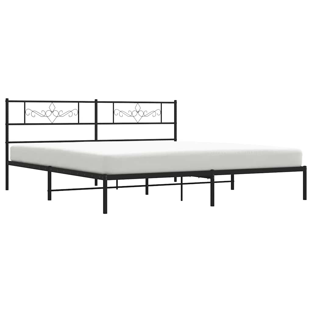 Metal Bed Frame Without Mattress 183X213Cm