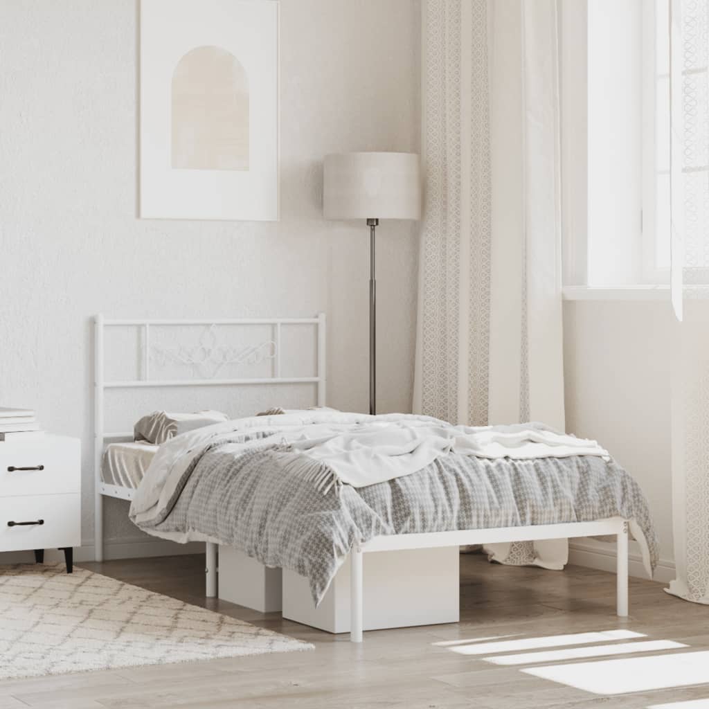 Metal Bed Frame Without Mattress 183X213Cm