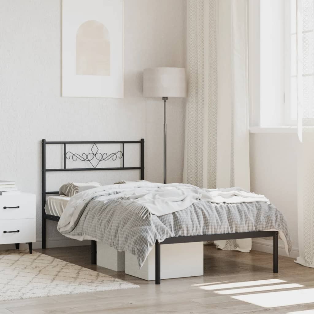 Metal Bed Frame Without Mattress 183X213Cm