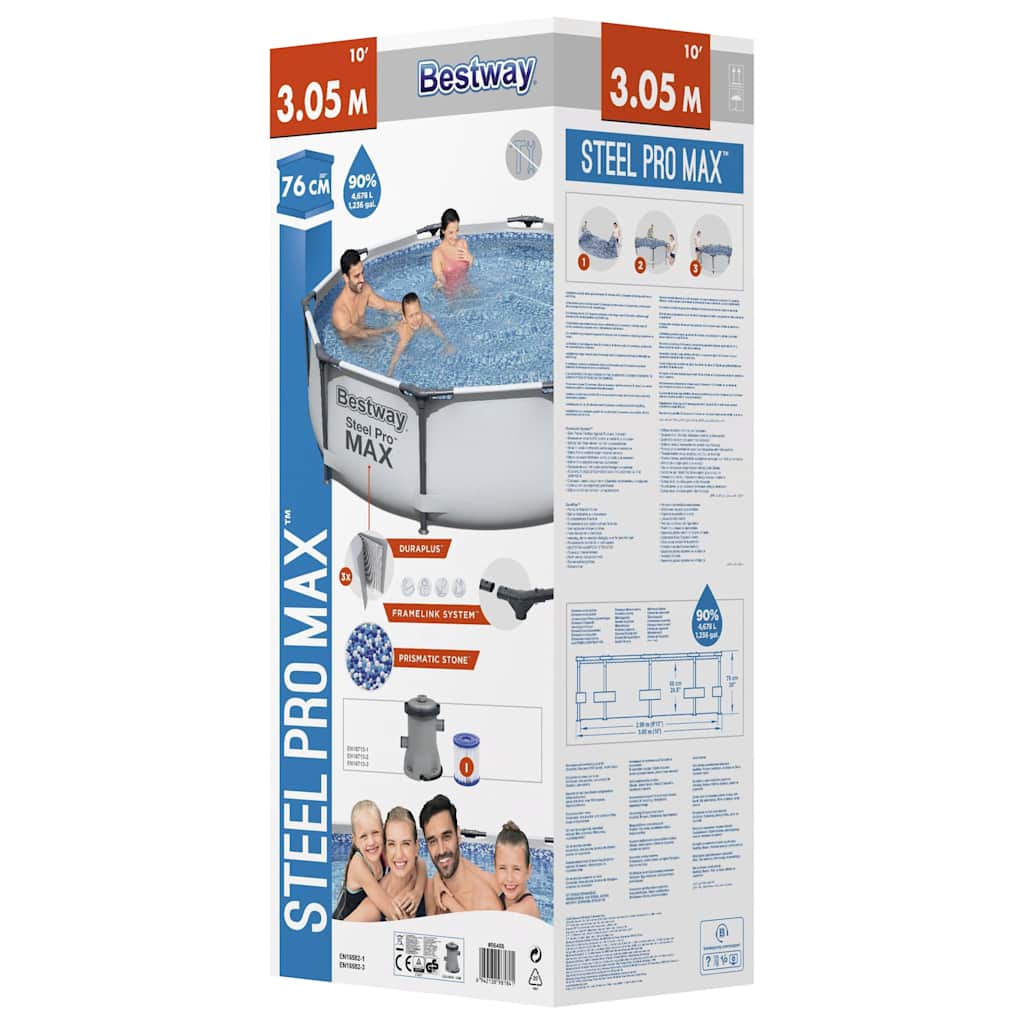 Bestway Steel Pro Max Swimming Pool Set 305X76 Cm