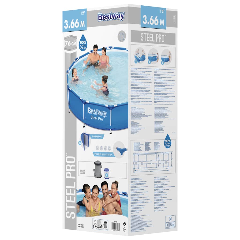 Bestway Steel Pro Frame Pool 366X76 Cm