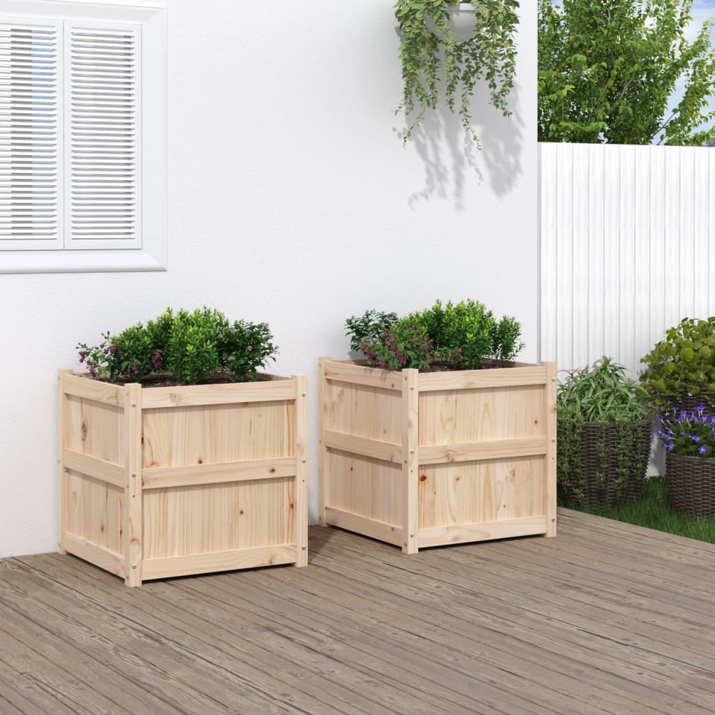Garden Planter 60X60X60 Cm Impregnated Wood Pine
