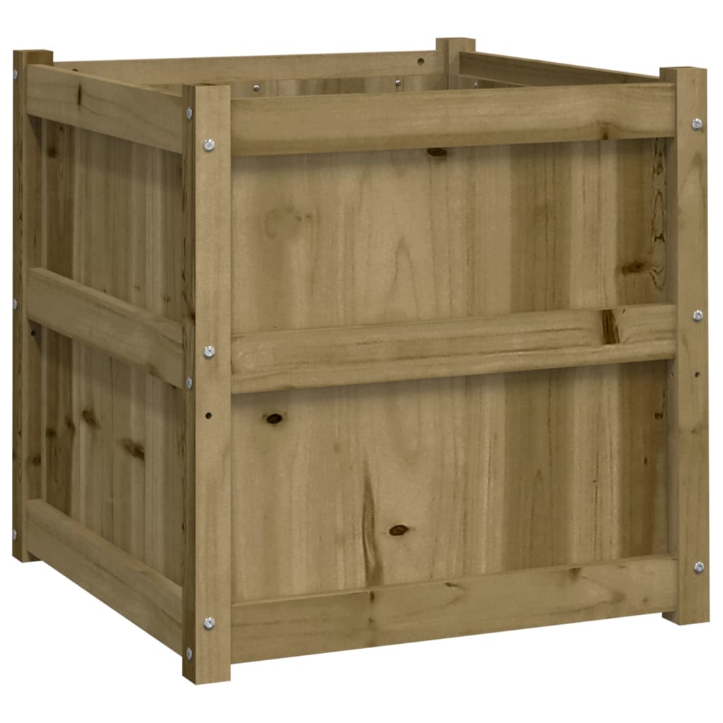 Garden Planter 60X60X60 Cm Impregnated Wood Pine