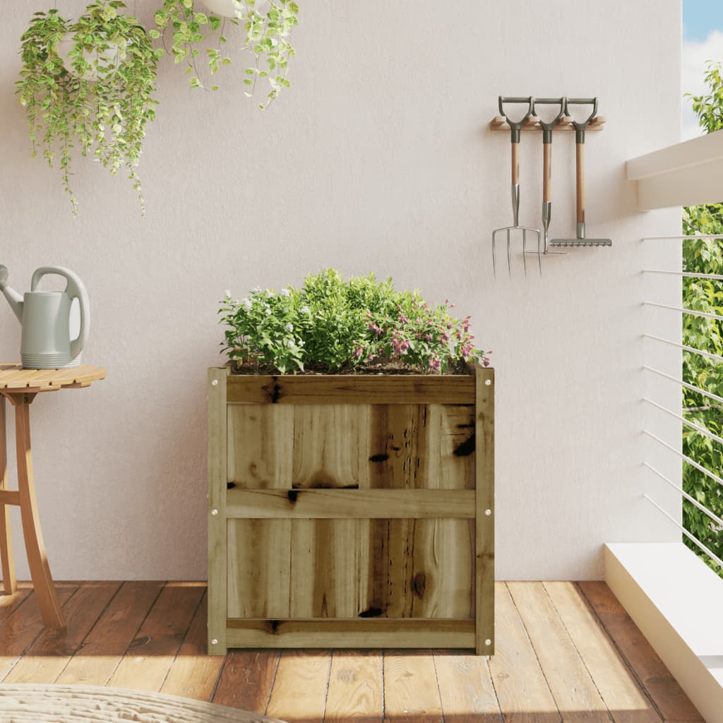 Garden Planter 60X60X60 Cm Impregnated Wood Pine