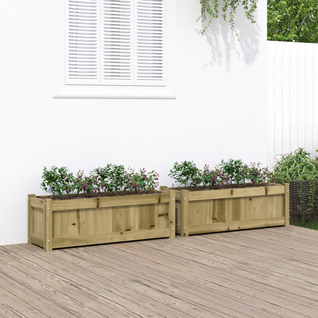 Garden Planter 90X31X31 Cm Impregnated Wood Pine