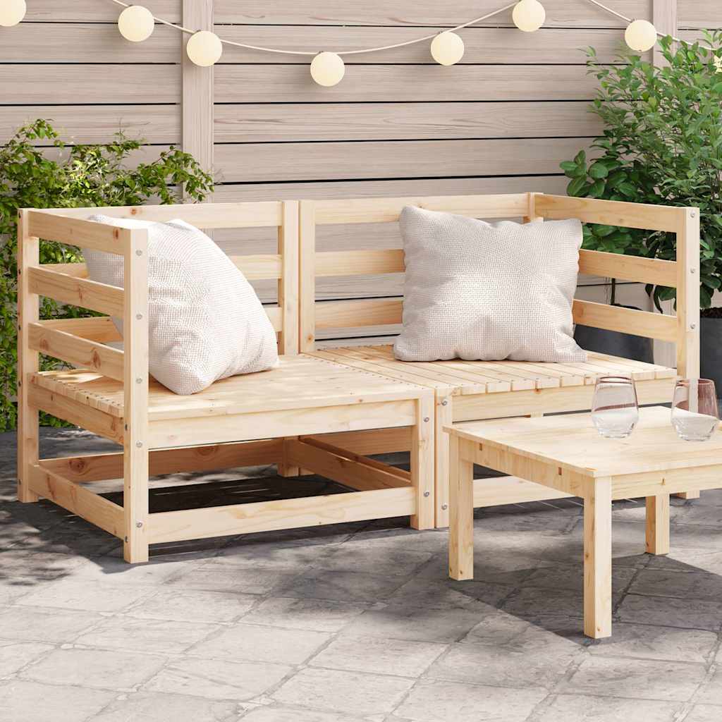 Garden Sofas Corner 2 Pcs 70X70X67 Cm Solid Wood Douglas