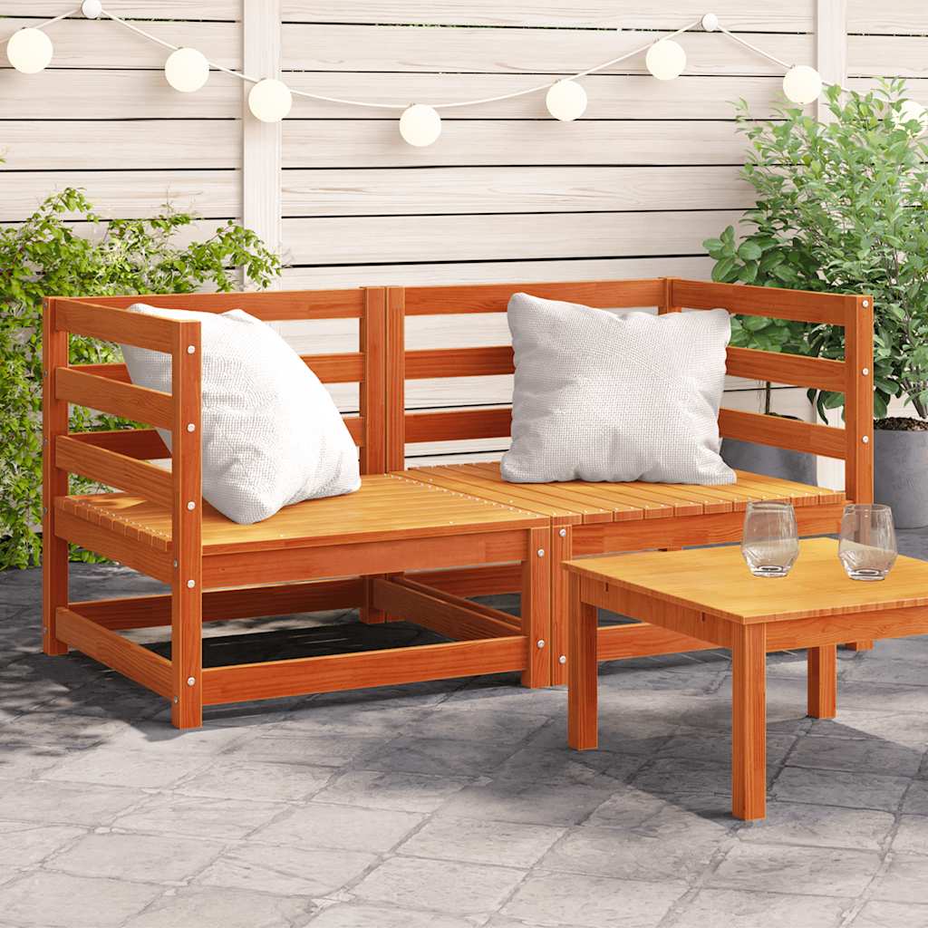 Garden Sofas Corner 2 Pcs 70X70X67 Cm Solid Wood Douglas