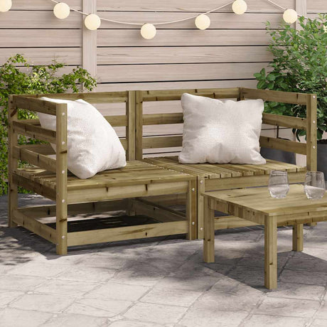 Garden Sofas Corner 2 Pcs 70X70X67 Cm Solid Wood Douglas