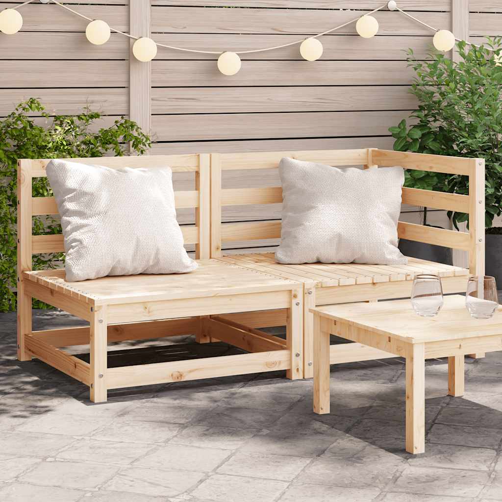 Garden Sofas Corner 2 Pcs 70X70X67 Cm Solid Wood Douglas