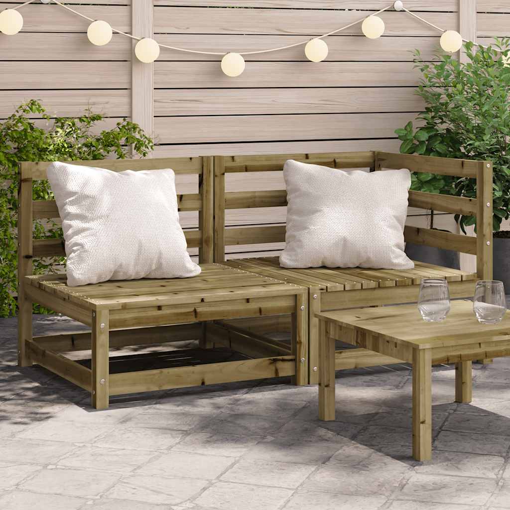 Garden Sofas Corner 2 Pcs 70X70X67 Cm Solid Wood Douglas