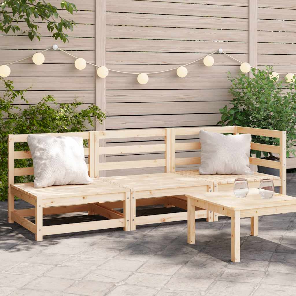 Garden Sofas Corner 2 Pcs 70X70X67 Cm Solid Wood Douglas
