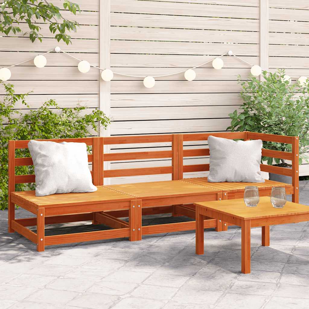 Garden Sofas Corner 2 Pcs 70X70X67 Cm Solid Wood Douglas