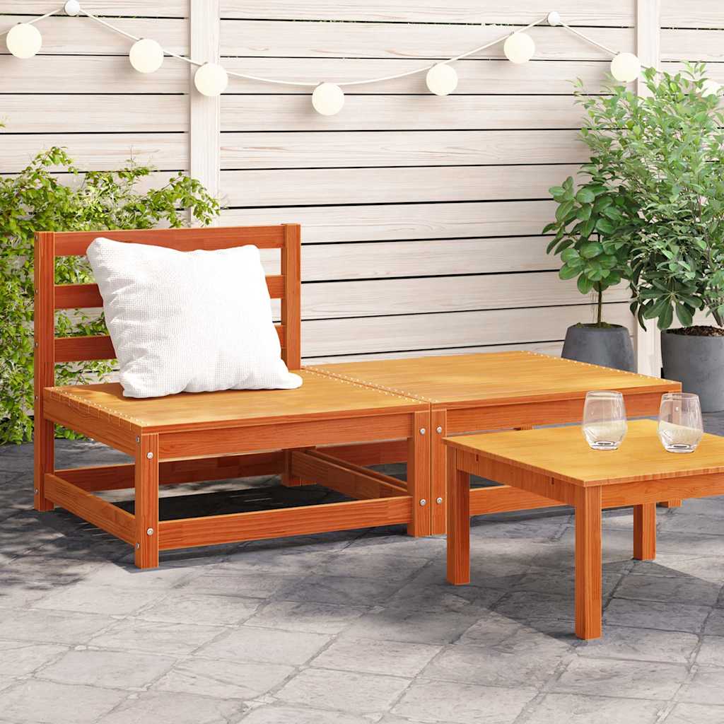 Garden Sofas Corner 2 Pcs 70X70X67 Cm Solid Wood Douglas