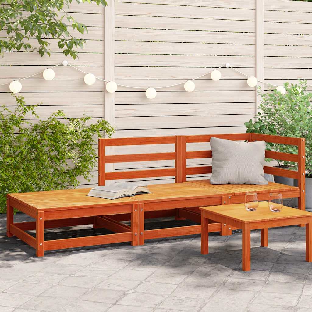 Garden Sofas Corner 2 Pcs 70X70X67 Cm Solid Wood Douglas