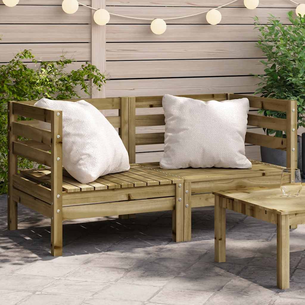 Garden Footstool Solid Pinewood
