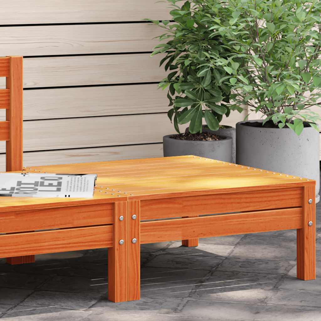 Garden Footstool Solid Pinewood