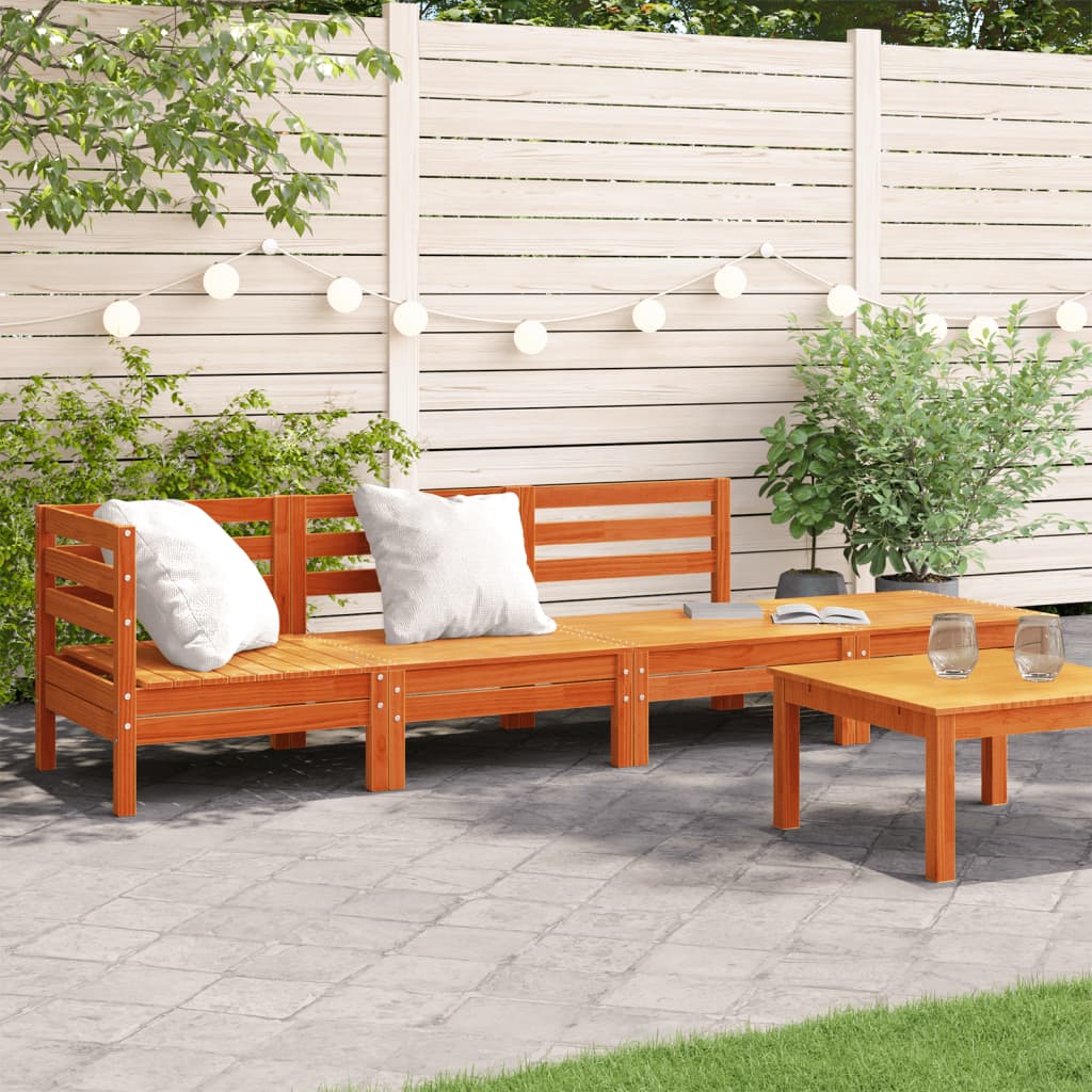 3 Piece Garden Lounge Set Solid Pinewood