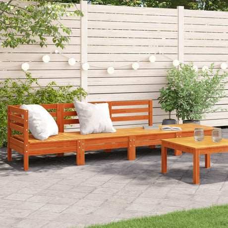 3 Piece Garden Lounge Set Solid Pinewood