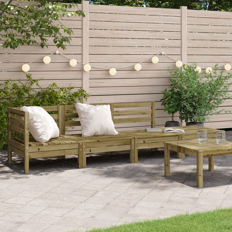 3 Piece Garden Lounge Set Solid Pinewood