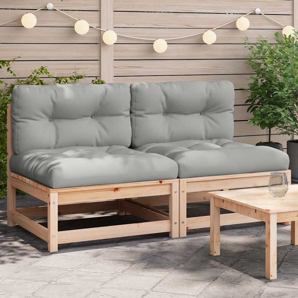Garden S Armless With Cushions 2 Pcs Impregnated Wood Pine