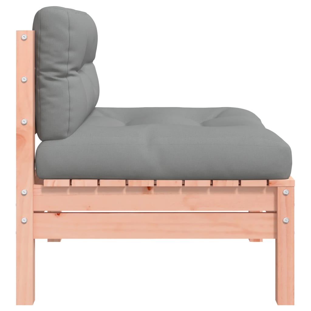 Garden Sofa Armless With Cushions Solid Wood Douglas