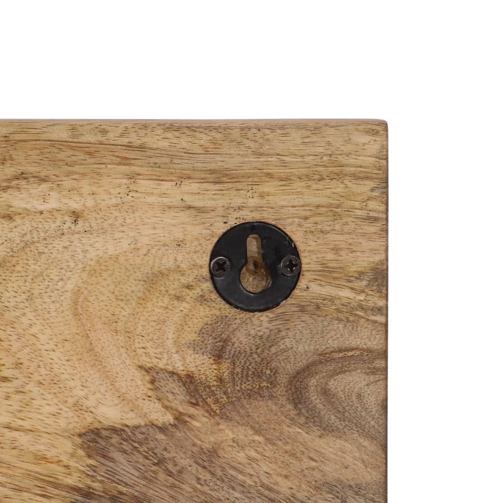 Wall-Mounted Coat Racks With 4 Hooks 2 Pcs Solid Wood Mango