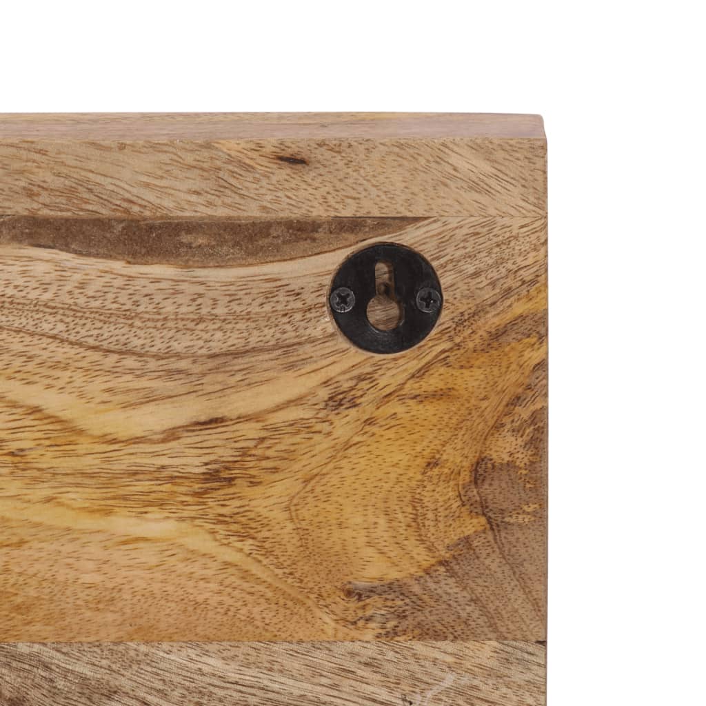 Wall-Mounted Coat Rack With 5 Hooks Solid Wood Mango