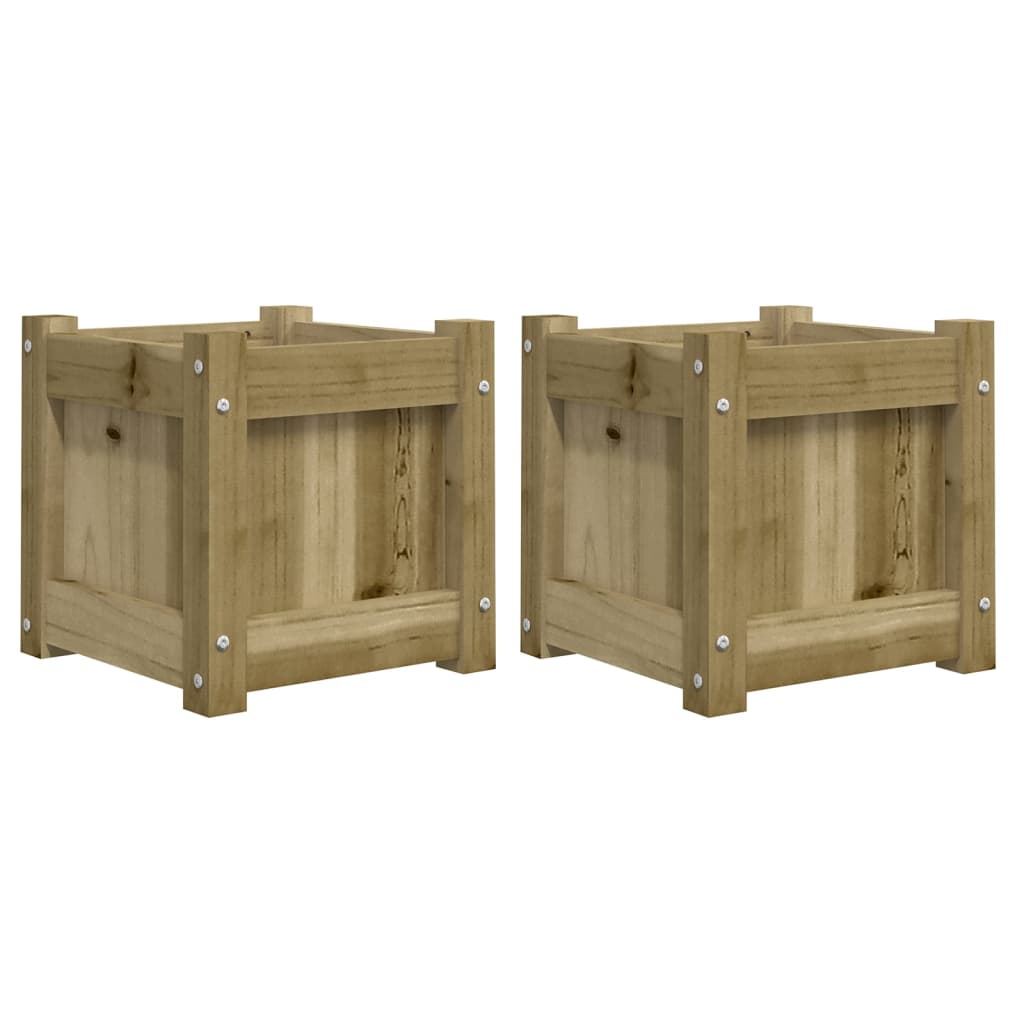Garden Planters 2 Pcs Impregnated Wood Pine