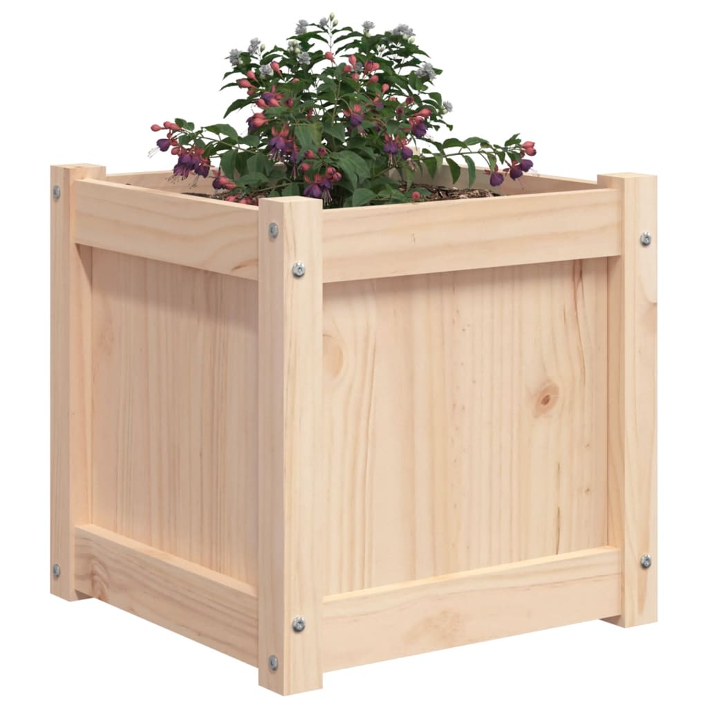 Garden Planters 2 Pcs Solid Wood Pine