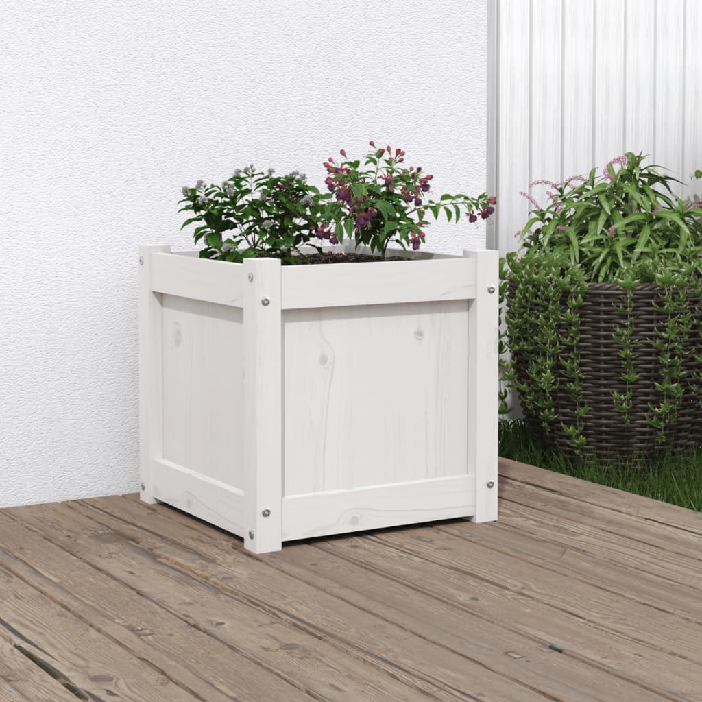 Garden Planters 2 Pcs Solid Wood Pine