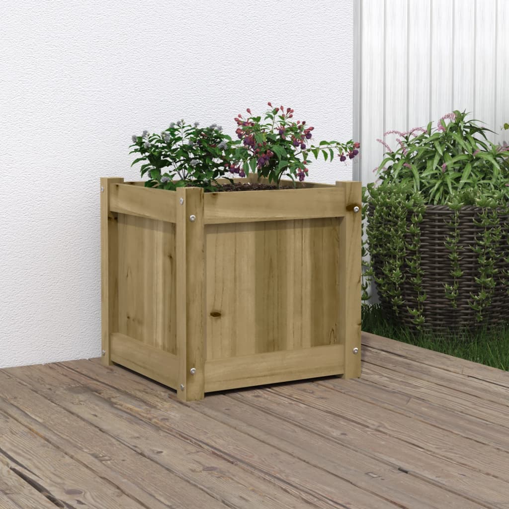 Garden Planters 2 Pcs Solid Wood Pine