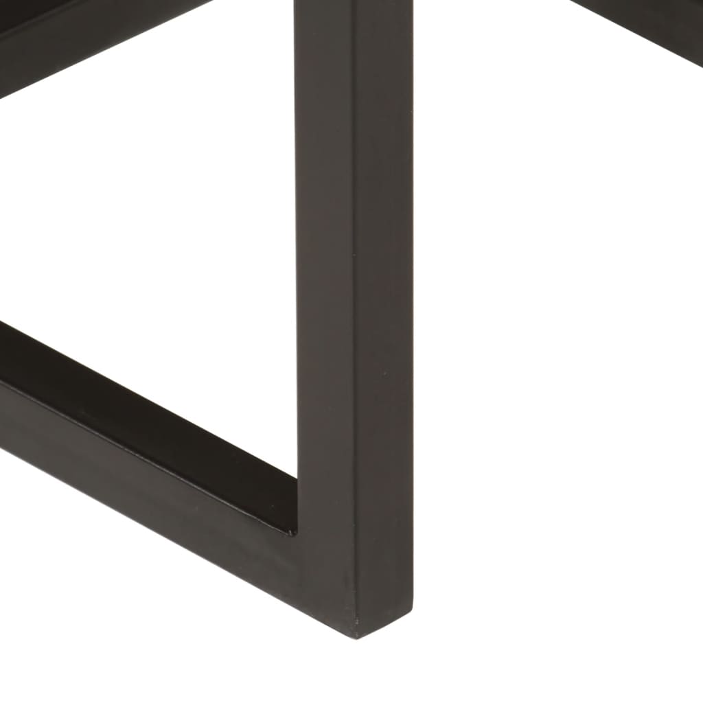 Nesting Coffee Tables 3 Pcs Solid Wood Mango And Iron