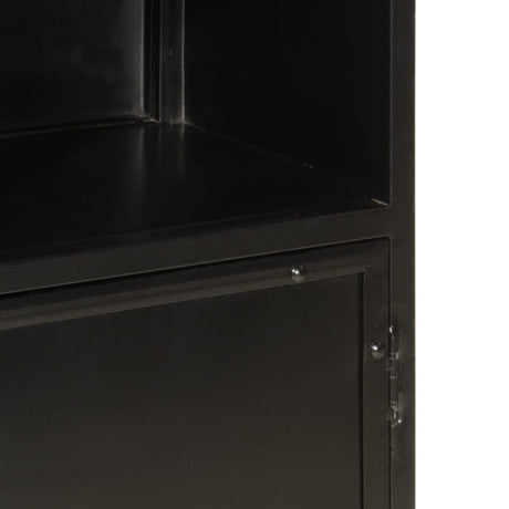 Bathroom Cabinet 40X27X90 Cm Iron And Solid Wood Mango