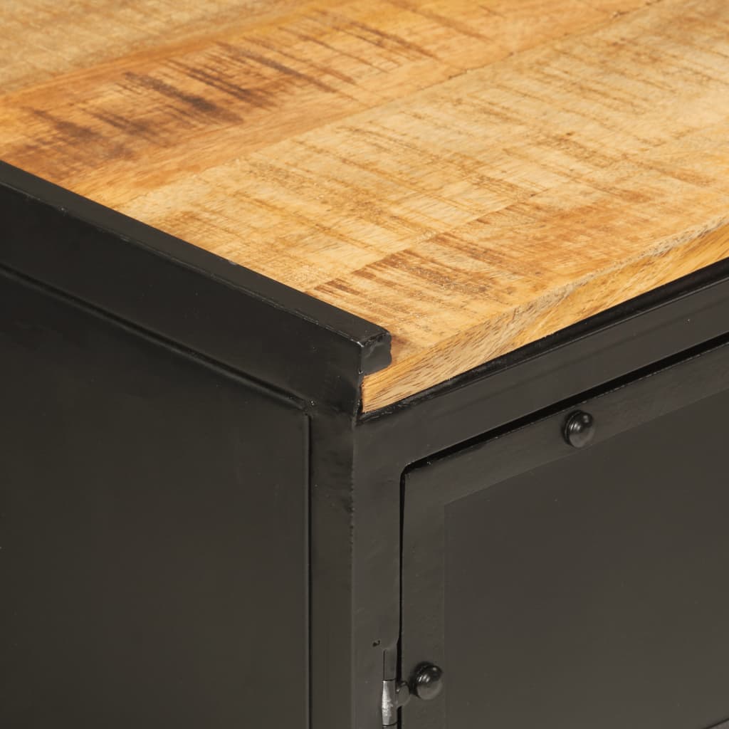 Bathroom Sink Cabinet 55X35X60 Cm Iron And Solid Wood Mango