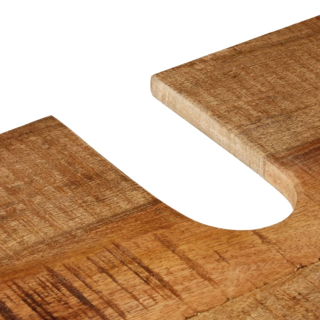 Bathroom Sink Cabinet 55X35X60 Cm Iron And Solid Wood Mango