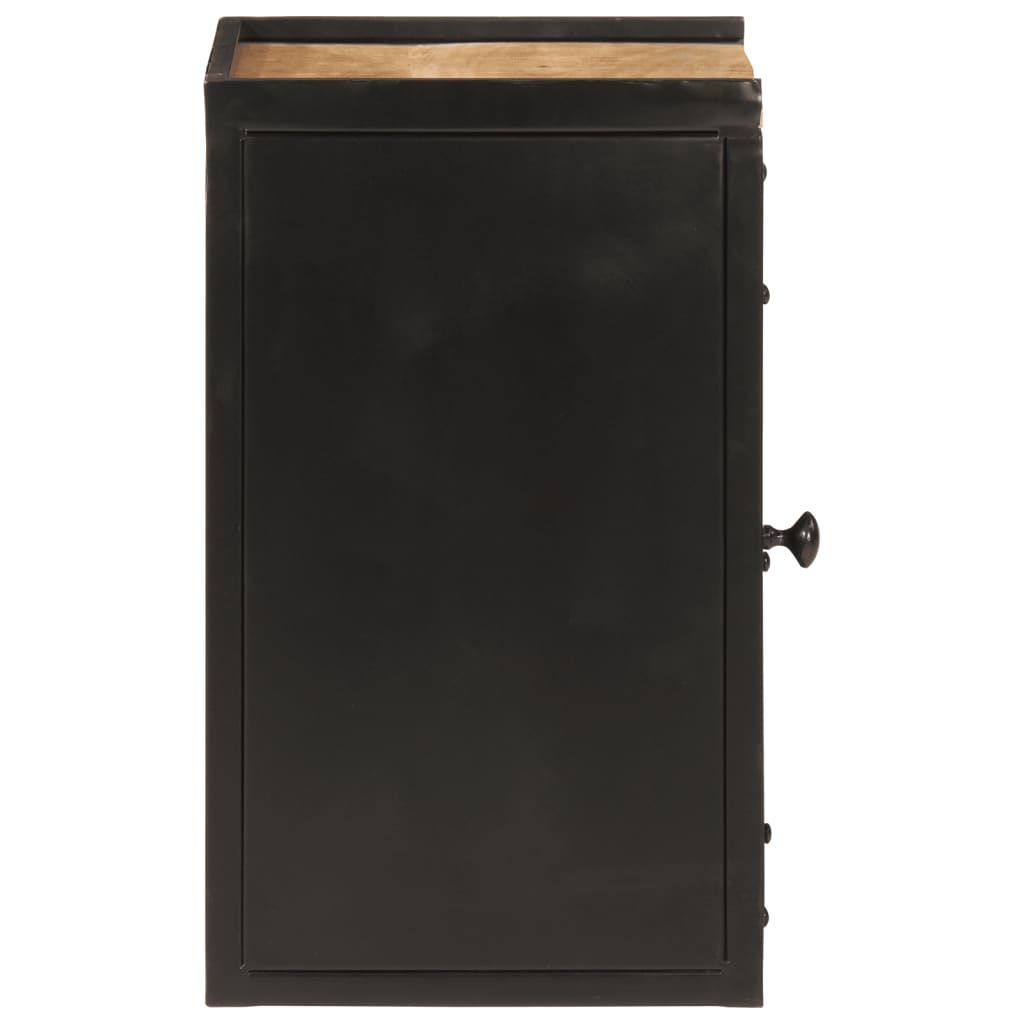 Bathroom Cabinet 40X30X50 Cm Iron And Solid Wood Mango