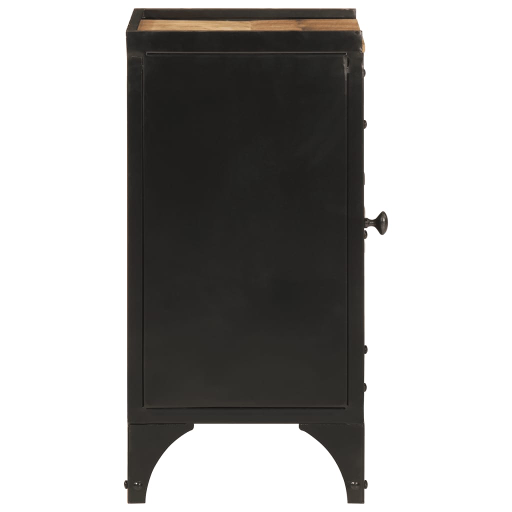 Bathroom Cabinet 40X30X60 Cm Iron And Solid Wood Mango