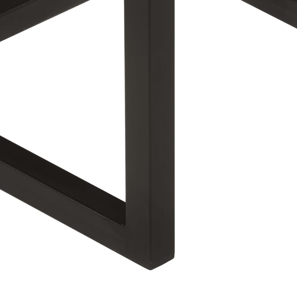 Nesting Coffee Tables 3 Pcs Solid Wood Mango And Iron