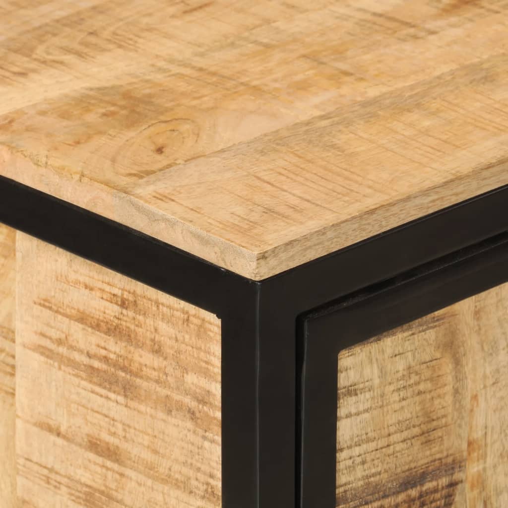 Bathroom Cabinet 40X27X90 Cm Solid Wood Mango And Iron