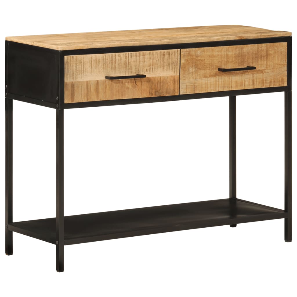 Console Table 100X35X76 Cm Solid Wood Mango And Iron