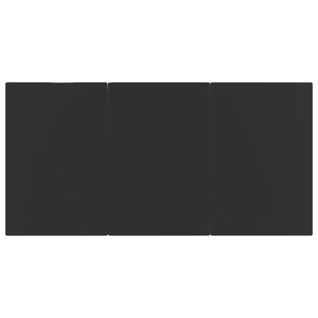 5 Piece Garden Dining Set Black Poly Rattan And Steel