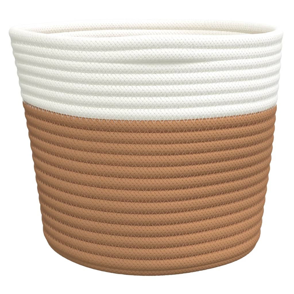 Storage Baskets 2 Pcs And White Ø24X18 Cm Cotton