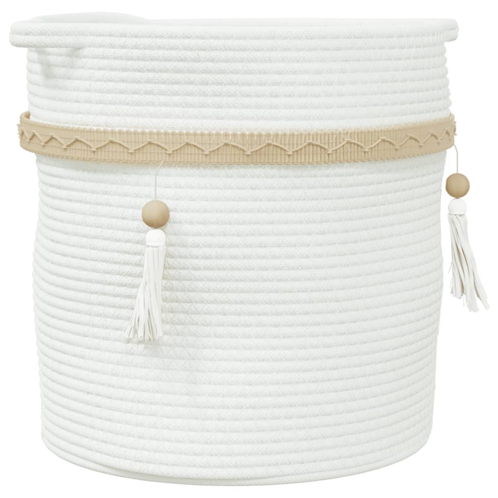 Storage Basket White Ø38X36 Cm Cotton