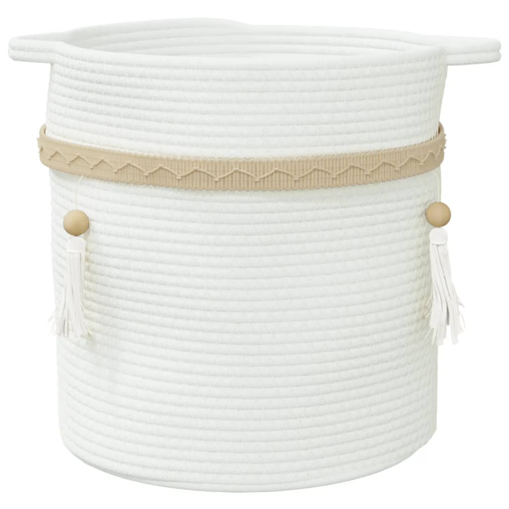 Storage Basket White Ø38X36 Cm Cotton