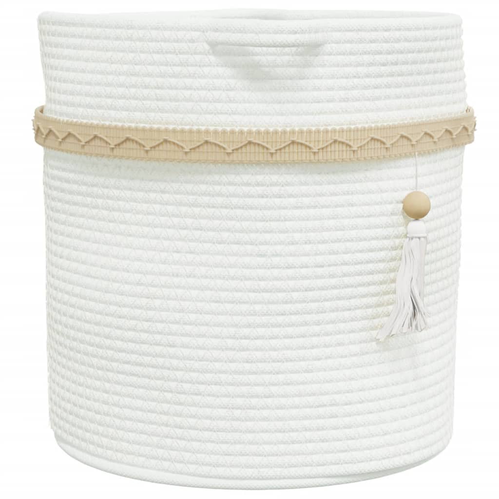 Storage Basket White Ø38X36 Cm Cotton