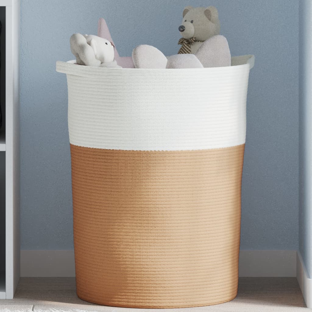 Storage Basket And White Ø49X65 Cm Cotton
