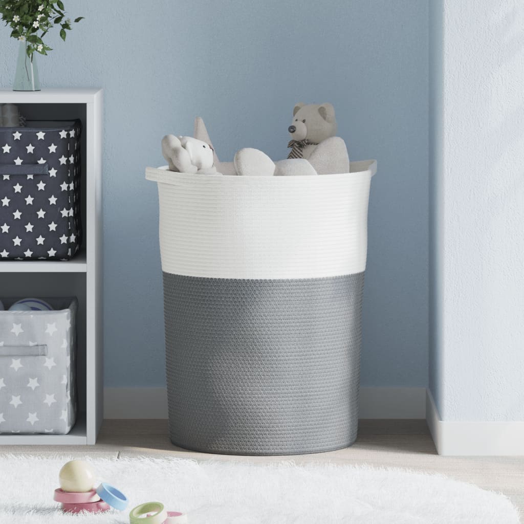 Storage Basket And White Ø49X65 Cm Cotton